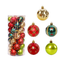 Colorful 6cm Christmas Ball Set Ornaments 30pcs Shatterproof Christmas Gift Decorations Tree Balls for Holiday Wedding Party